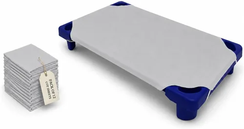 Miniatura 34 de Sábanas para cuna para niños pequeños y preescolares – Sábana para cuna/preescolar – Bucles elásticos en las esquinas – Sábana bajera para cuna