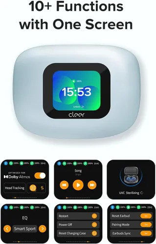 Miniatura 3 de Cleer ARC 3 Auriculares de Oído Abierto - Dolby Audio, Snapdragon Sound True Wireless Earbuds, Batería de 50Hr, Bluetooth 5.4, IPX 7, Multi-Punto