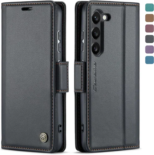Miniatura 33 de QLTYPRI Funda tipo cartera para Samsung Galaxy S22 Ultra, funda magnética de piel sintética de alta calidad con bloqueo RFID, ranuras para tarjetas