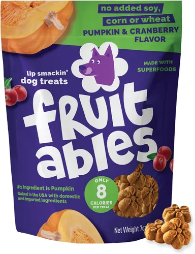 Miniatura 14 de Fruitables Golosinas horneadas para perros, golosinas saludables de calabaza para perros, bajas en calorías y deliciosas, sin trigo, maíz o soja