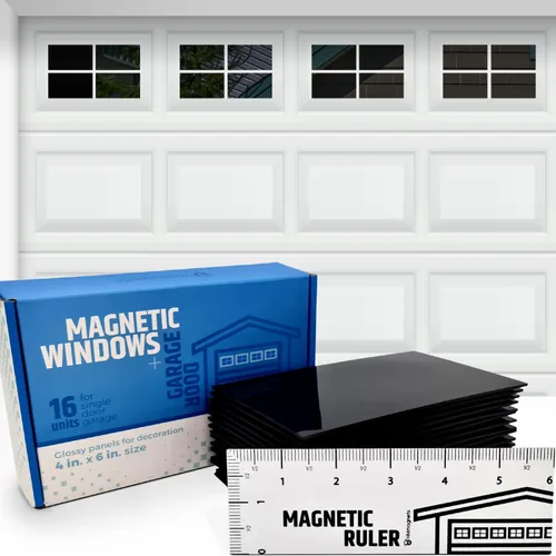 Miniatura 12 de Ventanas magnéticas fuertes y brillantes para puerta de garaje (tamaño pequeño), se ven como paneles de ventana reales, paneles sintéticos, fáciles