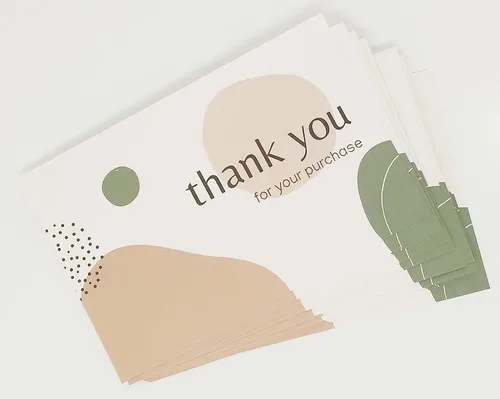 Miniatura 7 de CLEVER SIGNS Paquete de 200 tarjetas de visita de agradecimiento por tu compra, diseño elegante y profesional, recomendadas para minoristas