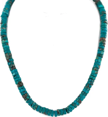 Miniatura 2 de Collar LomaSiiva de plata auténtica con certificado Navajo Magnesita Nativa Americana 750222, Metal, turquesa estabilizada
