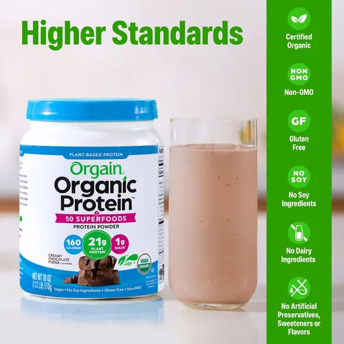 Miniatura 3 de Orgain proteína orgánica a base de plantas + polvo de superalimentos