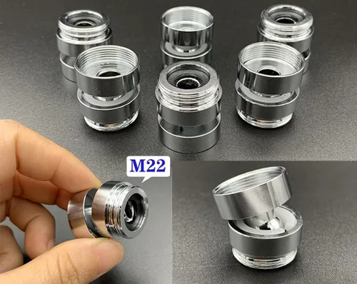 Miniatura 6 de Adaptador de grifo giratorio de 360 grados, hembra de 0.945 in a 0.866 in, rosca macho NPT de latón, adaptador de grifo de fregadero de cocina