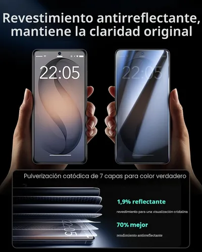 Miniatura 5 de ESR Paquete de 3 protectores de pantalla para Samsung Galaxy S25 Ultra, vidrio templado HD de dureza 9H+ con bandeja UltraFit de fácil instalación