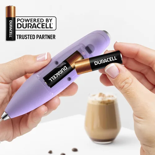 Miniatura 416 de Zulay Milk Boss Espumador de leche potente manual, hace espuma para latte, batidor para mezclar bebidas, café, miniespumador para capuchino, frappé