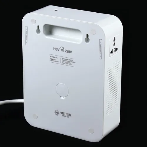 Miniatura 7 de Transformador convertidor de voltaje elevador de 2000 W, 110 V a 220 V, convertidor de energía resistente con cable de alimentación de entrada