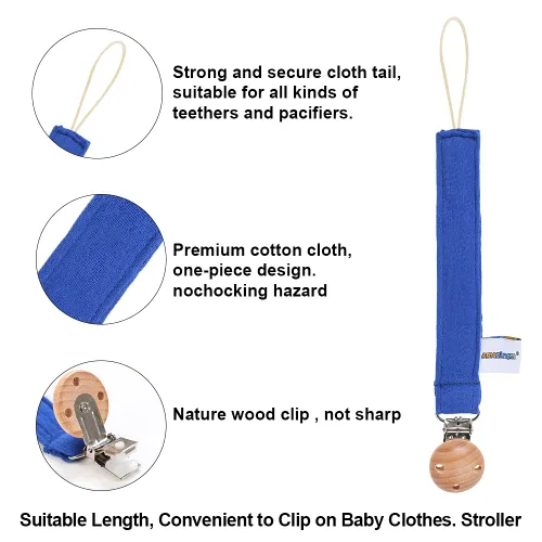 Miniatura 3 de Juguete mordedor de silicona de grado alimenticio para bebés con soporte para chupete, juguetes de alivio del dolor de dentición para niños y niñas