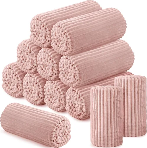 Miniatura 53 de Buryeah 6 Piezas Manta de Franela a Granel 50 x 60 pulgadas Manta para Pijamadas Boda al Aire Libre Manta Ligera, Certificado Oeko-tex Standard 100