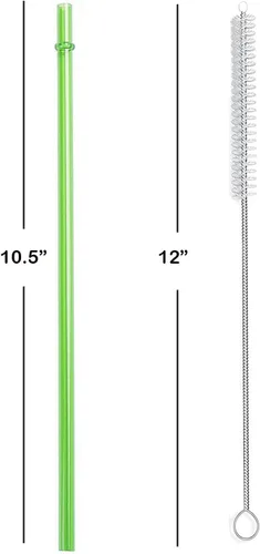 Miniatura 3 de Sorbetes de acrílico de repuesto, colores del arco iris, juego de 8, para vasos de 16 oz, 20 oz, 24 oz