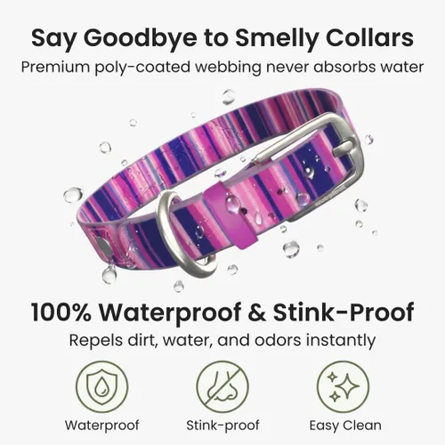 Miniatura 2 de Collar de perro impermeable, lavable, a prueba de olores y suciedad, suave, inodoro, fácil de limpiar, resistente a la decoloración, duradero