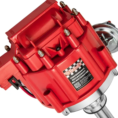 Distribuidor HEI de alto rendimiento con tapa roja STEINBRÜCKE para Chevy GM SBC 283 305 307 327 350 400 BBC 454 396 427 bloque pequeño/grande