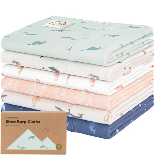 Miniatura 16 de Paños orgánicos para bebés niño y niña - Juego de 6 toallas grandes de algodón para eructar, paños para baba, súper absorbentes, ultra suaves