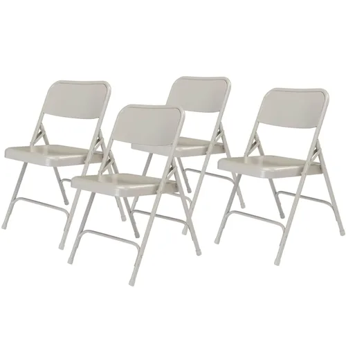 Miniatura 7 de National Public Seating - Sillas plegables portátiles de acero serie 200 sillas plegables de alta resistencia para interiores y exteriores, juego