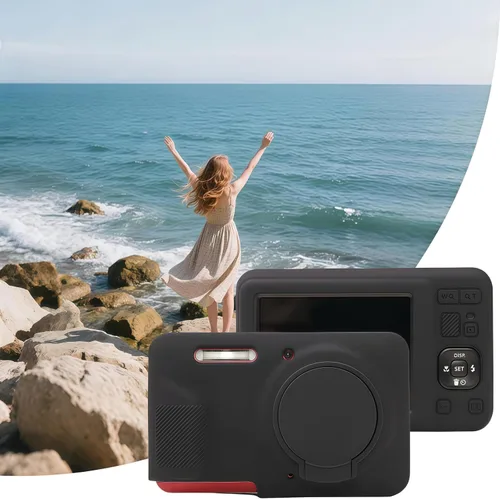 Miniatura 6 de Funda para Kodak PIXPRO FZ55, accesorios FZ55, funda protectora de silicona suave con tapa de lente extraíble, viene con 2 protectores de pantalla