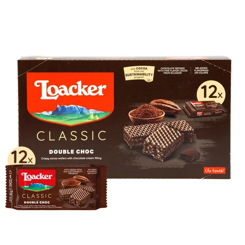 Miniatura 12 de Loacker Classic Wafers Mix - Galletas de obleas crujientes surtidas de primera calidad, paquete variado, avellana, chocolate, vainilla, chocolate