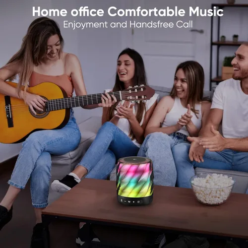 Miniatura 7 de LFS Altavoces Bluetooth - Altavoces inalámbricos portátiles de sonido premium de 20 W con TWS Bluetooth 5.0, luces LED, impermeables, tiempo