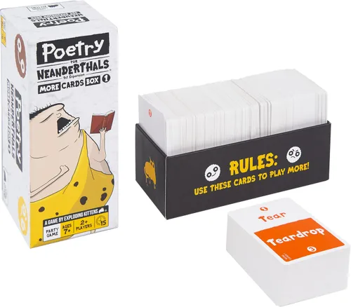 Miniatura 4 de Exploding Kittens Paquete de expansión Poetry for Neanderthals 2+ jugadores - Edades 7+ - 15 minutos de juego - Juego original necesario, 500 cartas