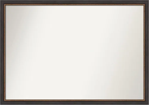 Miniatura 88 de Amanti Art Espejo de baño negro para sobre el fregadero, 23 x 23 pulgadas, espejo cuadrado negro Ashton, marco de madera tradicional mediano, se