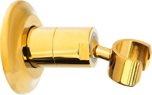 Miniatura 9 de High Sierra® - Soporte de pared de metal sólido para cabezales de ducha de mano - Acabado dorado cepillado