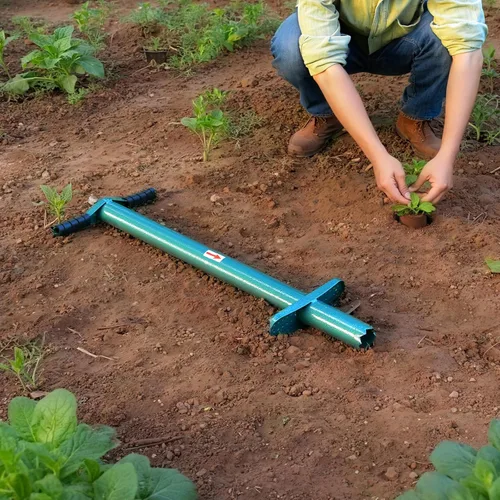 Miniatura 4 de Rondauno Sod Plugger Plantador de Bulbos Herramienta de Plantación, Fácil de Ensamblar Transplantador de Jardín con Base Dentada para Plantar