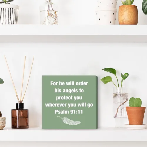 Miniatura 3 de Accesorios de escritorio de oficina verde salvia, letrero de decoración cristiana, regalos religiosos para mujeres, versículos bíblicos, regalo