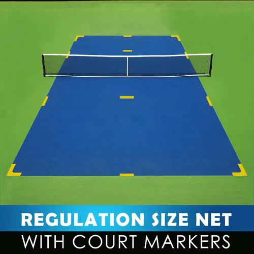 Miniatura 4 de DULCE DOM Red de pickleball portátil para exteriores con kit de marcado de cancha, redes de pickleball de 22 pies regulación USAPA tamaño completo