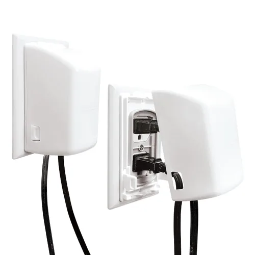 Dreambaby Caja de salida de doble ajuste, cubierta de salida de seguridad para bebés para enchufes estándar y Decora, enchufes de toma de corriente