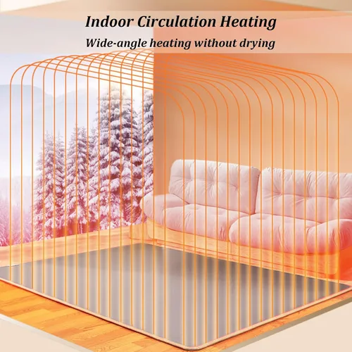 Miniatura 2 de Electric Heated Area Rug - Portable Heating Pad with Adjustable Temperature & 12H Timer, Ideal for Living Room, Bedroom, Office - 50x100cm Electric