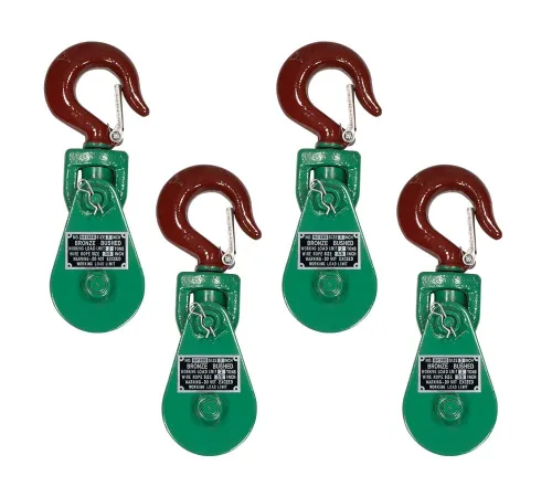 Miniatura 11 de Mytee Products Bloque de arrebate con gancho WLL 2 Toneladas Polea de 3"' + ' Cable de alambre de 3/8" Pulley para rescate con enrollamiento