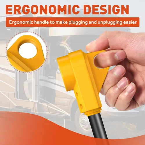 Miniatura 2 de SnowyFox Enchufe de Repuesto Hembra de 30 Amperios para RV - Enchufe Resistente de 30 Amperios para RV con Mango Ergonómico, Diseñado para Acomodar