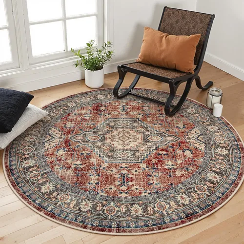 Miniatura 57 de Lahome Alfombra oriental lavable de área pequeña, 2 x 3 pies, para entrada, cocina, ultra fina, suave, tapete antideslizante para puerta de Azul