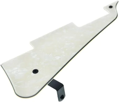 Miniatura 37 de Dopro Golpeador de guitarra LP y soporte de acero inoxidable LP con tornillos de montaje de acero negro para USA Les Paul Aged White