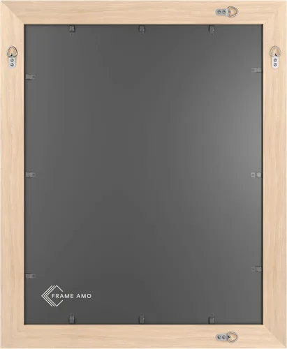 Miniatura 8 de Frame Amo Marco de póster de madera maciza de 13 x 19 pulgadas, color natural, tapete blanco para imagen de 11 x 17 pulgadas, parte frontal