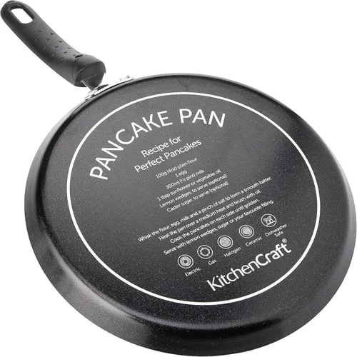 Miniatura 4 de KitchenCraft Sartén antiadherente para panqueques con receta impresa, aluminio, 9.4 in