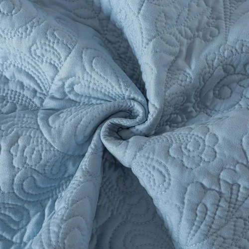 Miniatura 36 de HoneiLife - Juego de colcha de tamaño Queen, juego de ropa de cama de pana bordada de 3 piezas, colcha de lujo, ligera, cálida, para todas las Pana