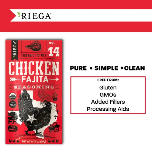 Miniatura 4 de Riega Mezcla orgánica de condimentos para fajita, hace el adobo Tex-Mex perfecto para carne y verduras (Fajita de pollo, 0.71 onzas (paquete de 8))
