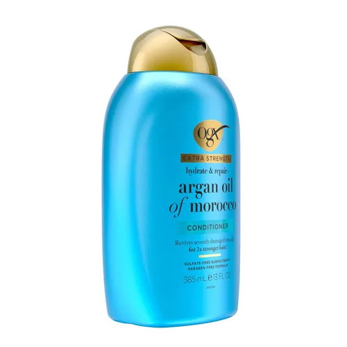 Miniatura 4 de OGX Acondicionador Extra Potente Hidrata y Repara + Aceite de Argán de Marruecos para cabello seco y dañado, aceite de argán prensado en frío