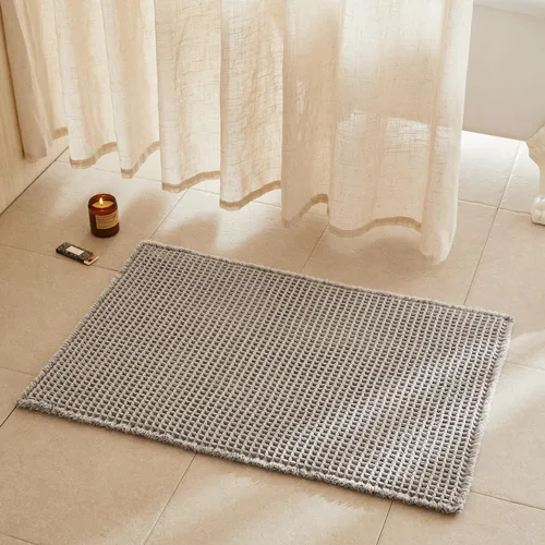 Miniatura 22 de TYUU Tapete de baño estilo gofre, tapete de baño bohemio, antideslizante, lavable, súper absorbente, de secado rápido, bonito tapete de baño