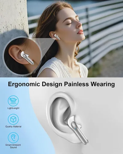Miniatura 7 de Auriculares inalámbricos Bluetooth para iPhone 17e iPhone 17 Plus/17 Pro/17 Pro Max/16e/16/16 Plus/16 Pro/16 Pro Max/15/15 Pro, auriculares Samsung