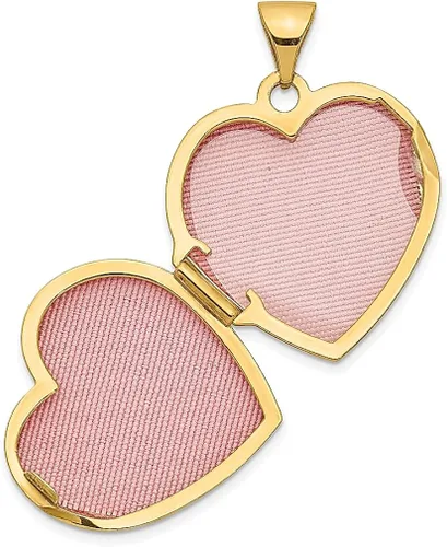 Miniatura 4 de Colgante de oro amarillo de 14 quilates Love You Always con dije de corazón para mujer, regalos para ella