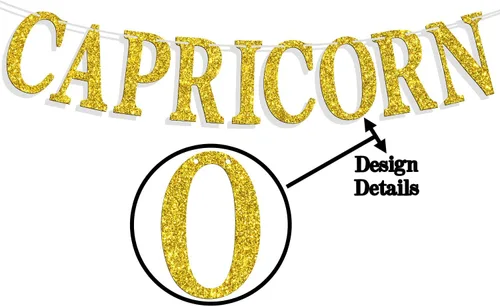 Miniatura 6 de Cartel de cumpleaños de Capricornio para bebé, letrero de temporada de Capricornio del zodiaco, horóscopo/astrología, suministros de decoración