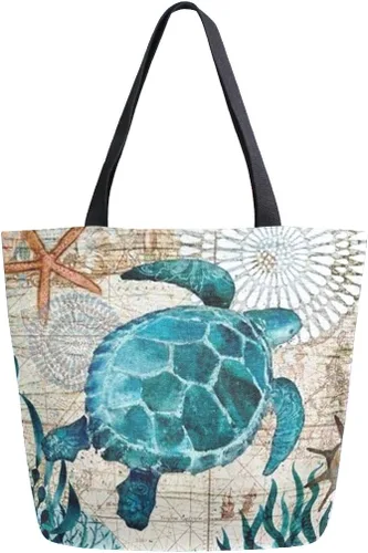 Miniatura 25 de Naanle Bolsa de lona de África grande para mujer, bolsa de hombro casual, bolsa de algodón para exteriores, reutilizable, multiusos, resistente