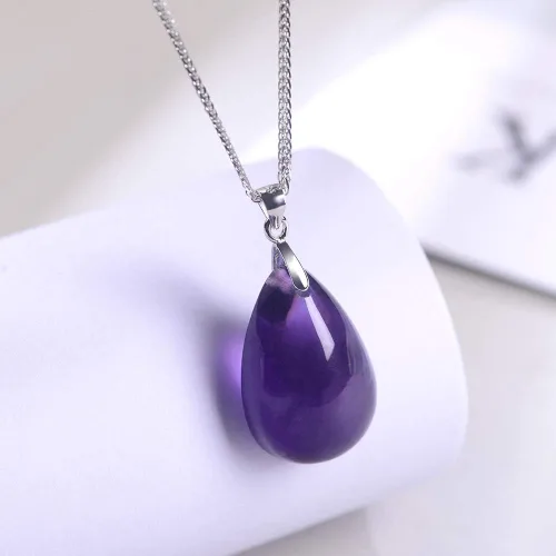 Miniatura 2 de iSTONE - Collar de plata de ley 925 con dije de lapislázuli para mujer, piedra preciosa natal con cadena de plata de 18 pulgadas