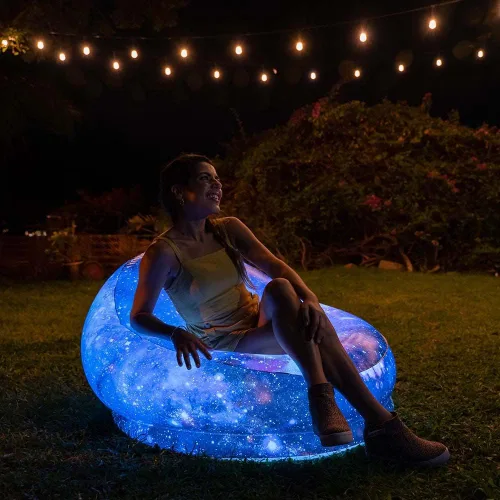 Miniatura 7 de Sillas inflables iluminadas con LED Air Candy (Silla de juegos iluminada con LED Galaxy)