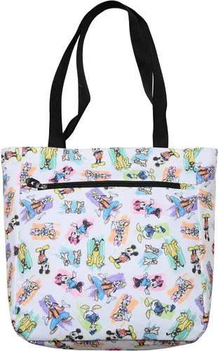 Miniatura 7 de Disney Bolsa de viaje con cremallera de Mickey Minnie Donald Daisy Goofy Plutón Print Blanco