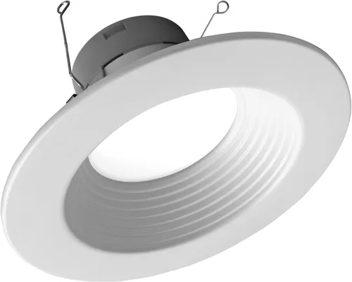 NICOR DLR566091203KWHBF DLR56 (v6) - Lámpara LED empotrable con deflector (5/6 pulgadas), color blanco, 900 lúmenes, 3000 K deflector blanco