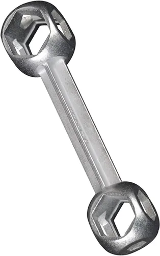 Miniatura 9 de Llave 10 en 1 Herramienta de reparación de bicicletas portátiles con forma de hueso de perro, llave dinamométrica, agujeros hexagonales, llave