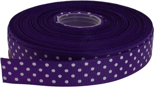 Miniatura 51 de Cinta de grogrén de lunares de 25 yardas cada rollo 100% poliéster (1 pulgada, beige)